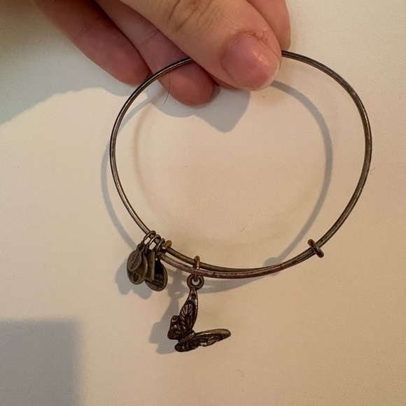 Alex and Ani Butterfly Charm Bangle Bracelet - Picture 1 of 1